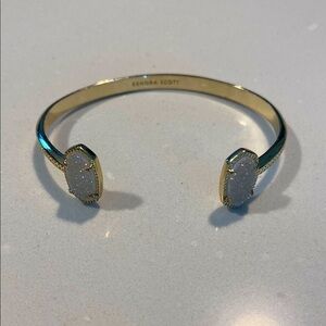 Kendra Scott Gold and White Modern Cuff Bracelet